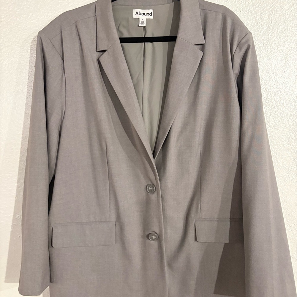 Abound Gray Single-Button Tailored Blazer - image 1